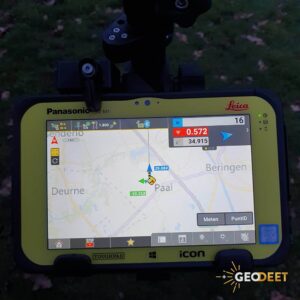 Leica iCON CC80 tablet BING maps weergave met GNSS ontvanger iCG70T Geodeet meetexpert Belgie