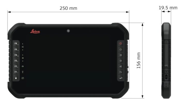 Leica CSX8 tablet Zeno Mobile Geodeet afmetingen