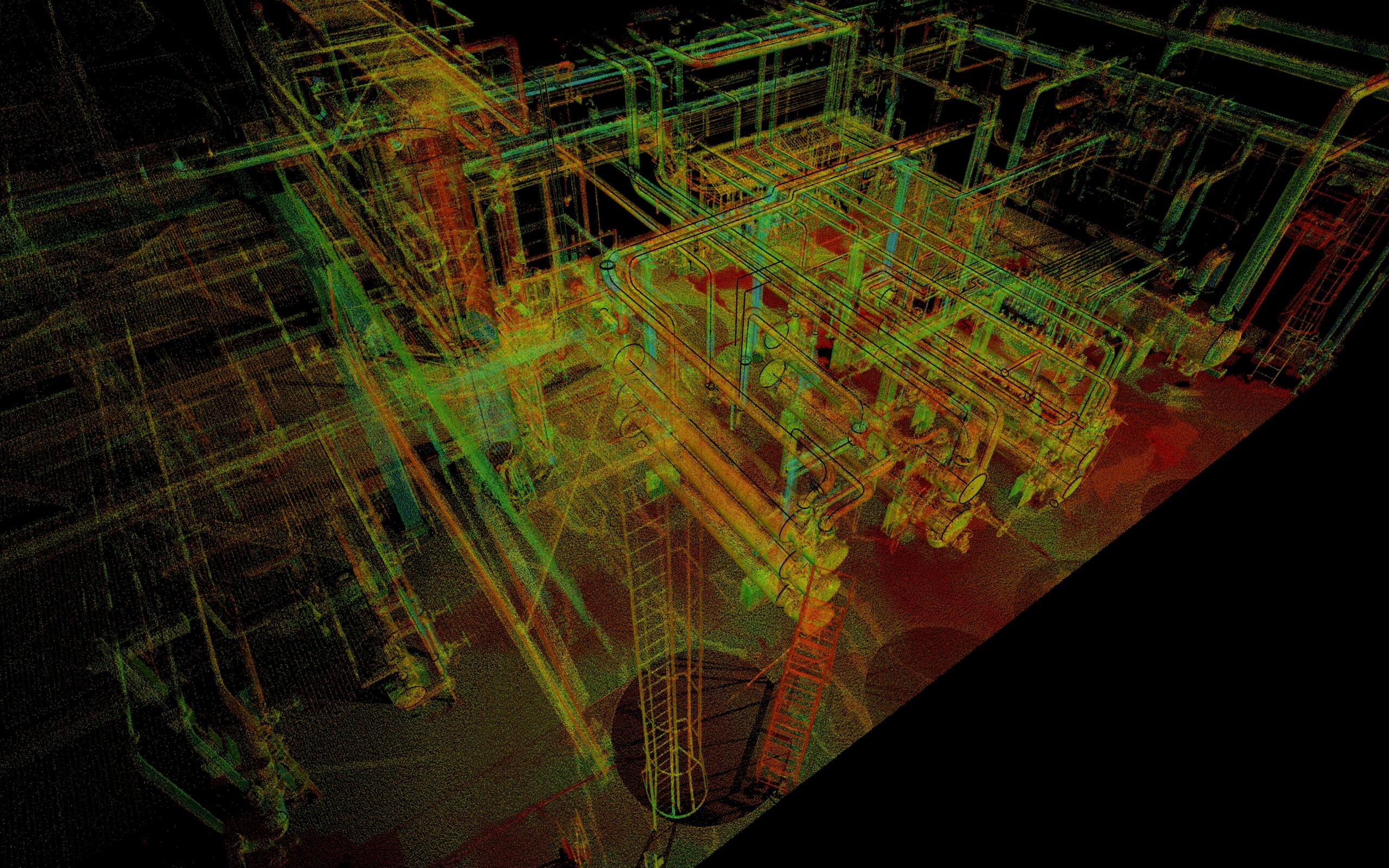 Laserscan piping Geodeet
